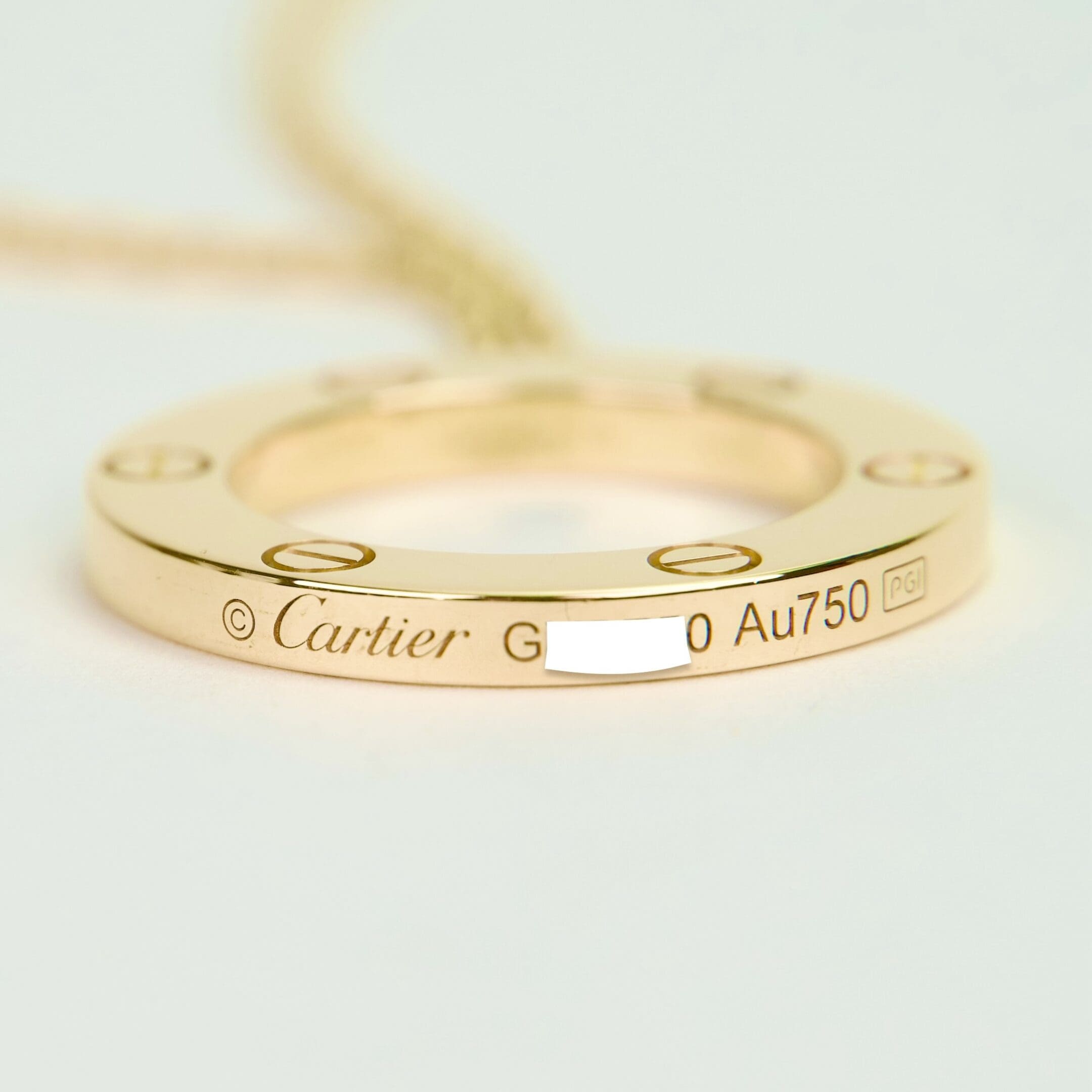 Cartier 18k Yellow Gold Love Pendant Necklace 16.5'' B7014200 - Image 7