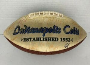 Indianapolis Colts football with signatures, 1952.