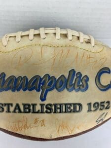 Signed Indianapolis Colts football, established 1952.